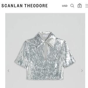 Scanlon Theodore Short Sleeve Top - Silver AU10 US6